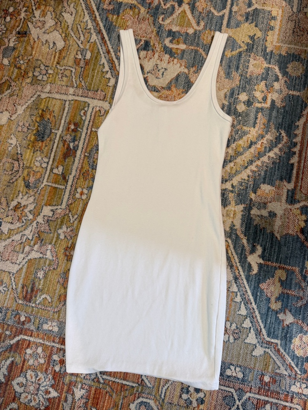 Zara White Ribbed Tank Mini Dress - Picture 4 of 4